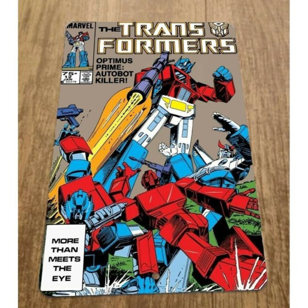 Transformers Marvel‎ Comic Issue 12 Cover Art Optimus Prime 8x12 Metal Wall Sign